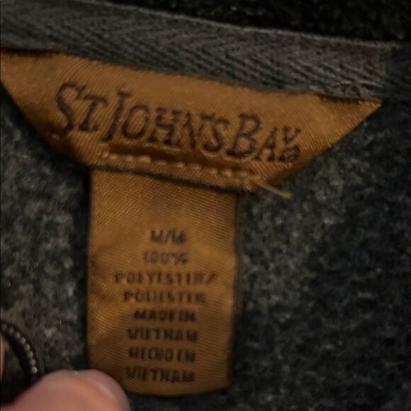 St. John's Bay Charcoal Quarter-Zip Pullover - Picture 2 of 3